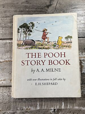#ad 1965 Antique Children#x27;s Book quot;The Pooh Story Book by A.A. Milnequot; Illustrated $28.50