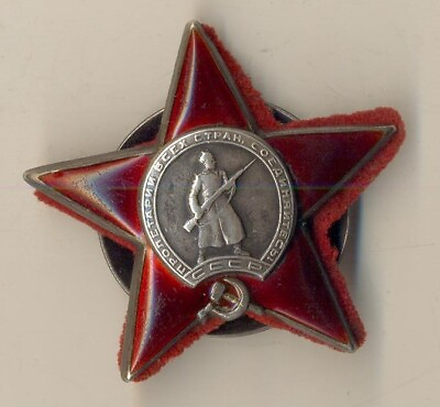 #ad Soviet Banner Medal order Badge Red Star PYATKA Kill 8 Germans 1131 $365.00