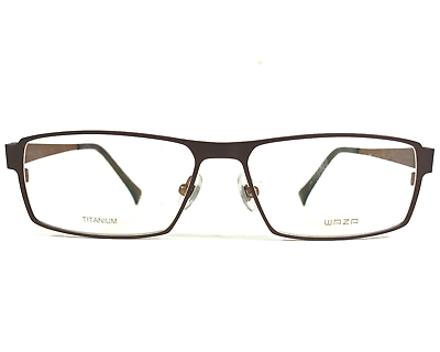 #ad Waza Eyeglasses Frames WA 1163 BRN Brown Orange Rectangular Full Rim 56 15 140 $139.99