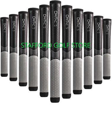 #ad NEW WiNN DRI TAC LT Black Gray Standard Midsize Oversize Golf Grip Less Tapered $152.00