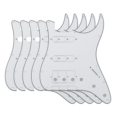 #ad 5pcs White 3ply Guitar SSH Pickguard 11Holes with Screws for FD ST Guitar $35.99