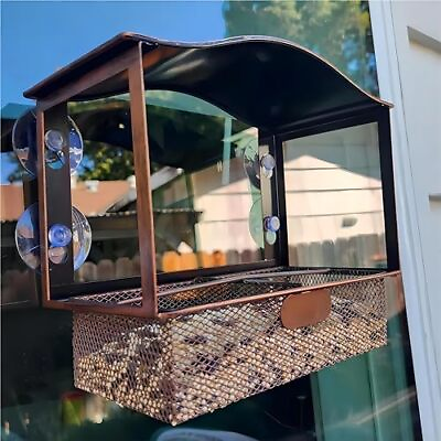 #ad Window Bird Feeder Metal Bird Feeder Window with Wide View Window Bird Feed... $29.10
