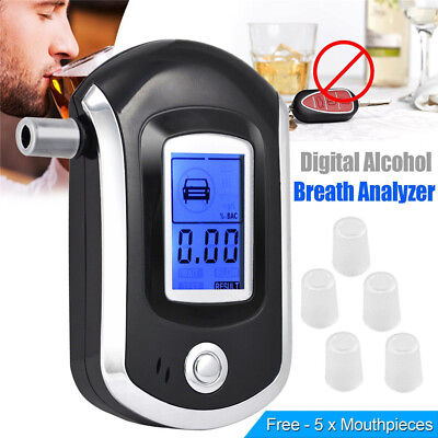 #ad Portable Digital LCD Breath Alcohol Tester Breathalyzer Analyzer Detector $13.59