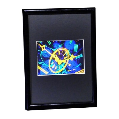 #ad TIME Intermediate Size Hologram Picture FRAMED 3D Embossed Type 5quot;x7quot; $29.95