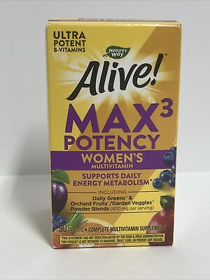 #ad Nature#x27;s Way Alive Women#x27;s Max Potency Multi Vitamin amp; Mineral 90 Tabs $21.95