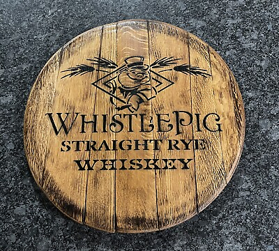 #ad Whistle Pig Straight Rye Whiskey Bourbon Barrel Whiskey Head Top 21” Diameter $100.00