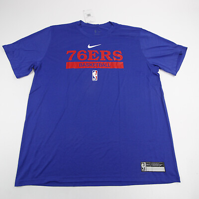 #ad Philadelphia 76ers Nike NBA Authentics Dri Fit Short Sleeve Shirt Men#x27;s New $24.49