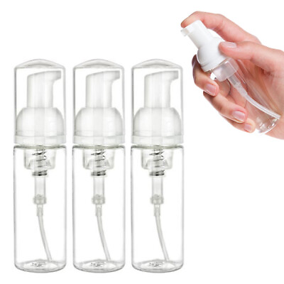#ad 3PCS Clear Dispenser Soap Foam Foaming Pump Bottle 50ml Suds Plastic Travel Size $8.65