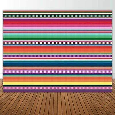 #ad Allenjoy Color Fiesta Theme Party Backdrop Cinco De Mayo Mexican Fest 8x6 ft $13.95