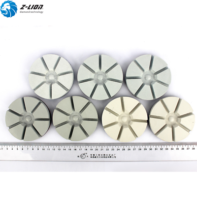 #ad 7Pcs Diamond Floor Polishing Pads 3#x27;#x27; Grit 50 3000 for Concrete Grinding Discs $70.62