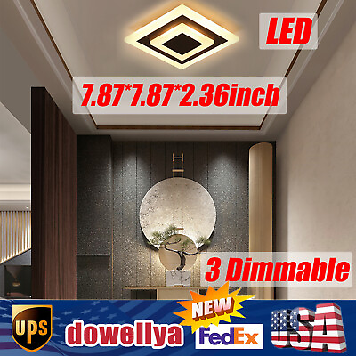#ad Modern Square LED Ceiling Light Flush Mount Lamp Hallway Loft Fixture Dimmable $17.11