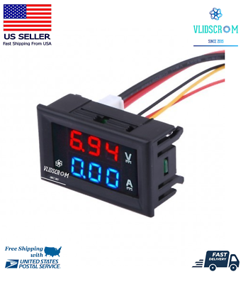 #ad Mini Digital Voltmeter Ammeter DC 100V 10A Car LED Display Panel Amp Volt Tester $10.49