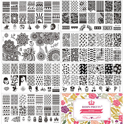#ad Nail Art Stamp Stamping Plate Template Image Nail Stencil BORN PRETTY L Series $1.89