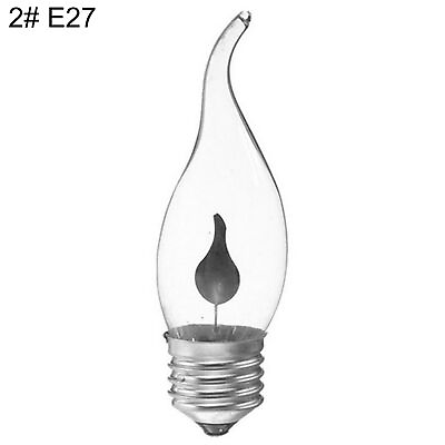 #ad 3W 220V E14 E27 LED Simulation Flicker Flame Candle Light Bulb Decorative Lamp 8 $7.44