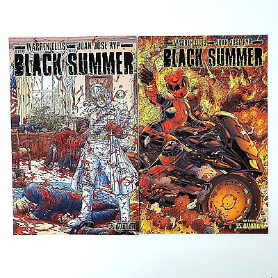 #ad BLACK SUMMER Graphic Novels # 0 and #2 Wrap Covers Warren Ellis Juan Jose 2007 $6.95