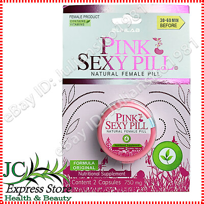 #ad PINK SEXY PILL FEMALE NATURAL SEXUAL 2 CAPSULES 750 MG ACHIEVE FEMALE ORGASMS $14.99