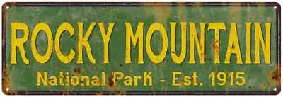 #ad Rocky Mountain National Park Rustic Metal Sign Cabin Decor 106180057045 $26.95