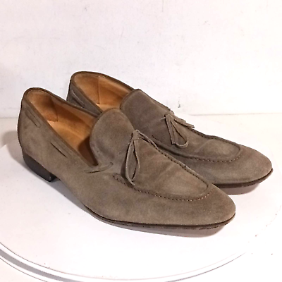 #ad Wall Water Mens slip on Tan Suede Oxford Italy sz 11 $35.00