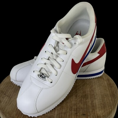 #ad N Mint Nike Cortez 72 Leather Men’s 11.5 White Red Blue 2008 316418 164 Sneakers $194.95