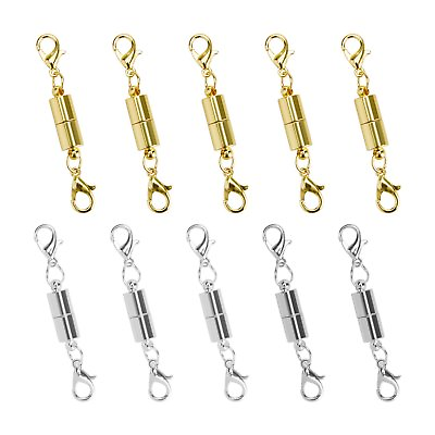#ad 10 Pcs Gold amp; Silver Color Magnetic Lobster Clasp for Jewelry Necklace Bracelet $7.99