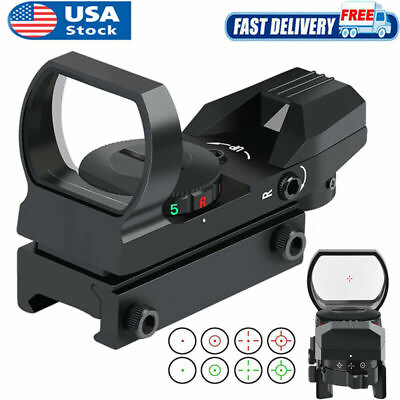 #ad Tactical Holographic Reflex Red Green Dot Sight 4 Type Reticle for 20mm Rails $16.60