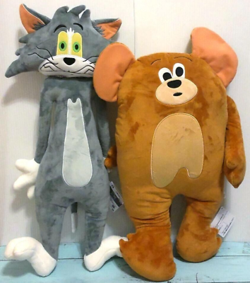 #ad Tom and Jerry Funny Art Big plush　Tom 15.7inch Jerry 12.2inch 　NEW $79.99