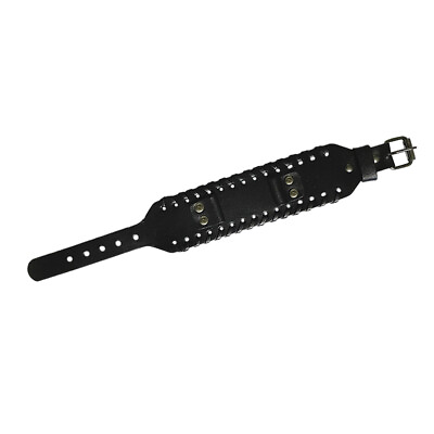 #ad Man Watch Straps Wide Watch Bracelet Gothic Watch Band Leather Watch Strap GBP 6.71