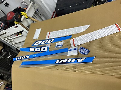 #ad NEW NOS OEM 90 1990 POLARIS INDY 500 CARB HOOD DECALS DECAL STICKER KIT 35th $409.99