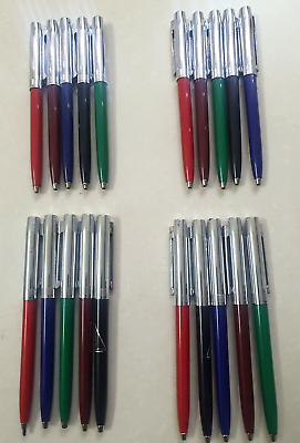 #ad 20 pcs Vintage Fisher Space Pen Multi Color Chrome Barrel made in USA $249.00