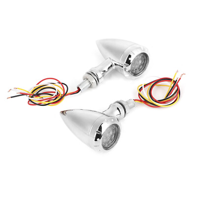 #ad 2pcs Motorcycle 10mm Steering Flashing LED Turn Signals Light Indicator Lamp BF5 $22.67