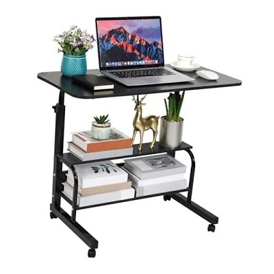 #ad Bedroom Bedside Sofa Table Minimalist Computer Desk Home Office Desk Black $95.97
