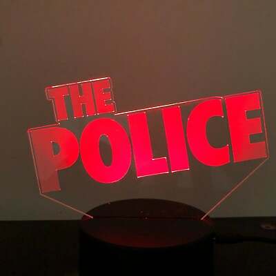 #ad THE POLICE STING ROCK BAND 3D Acrylic LED 7 Colour Night Light Touch Lamp AU $35.00