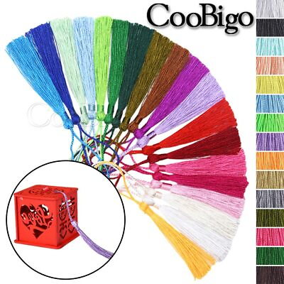 #ad 20X Colorful Ice Silk Tassel Trim For Jewelry Making DIY Key Chian Pendant $2.93