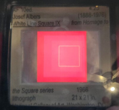#ad Joseph Albers White Line Square IX 35mm Art Film Slide $14.99