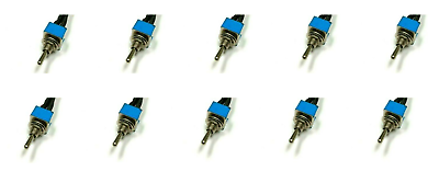 #ad 10pcs 3 Position Mini 6 Pin DPDT ON ON 6A 125VAC Toggle Switches $999.99