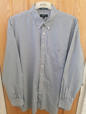 #ad Mens Gant The Banker Shirt Size 2XL Regular Fit Blue amp; White Stripes ... GBP 19.99