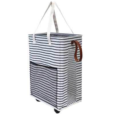#ad Laundry Baskets with Wheels and Handle Collapsible Clothes Hampers for Laund... $57.77