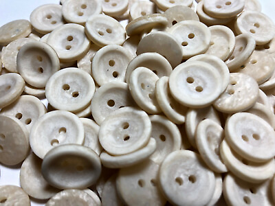 #ad 13 IMITATION STONE BUTTONS 13 mm 1 2quot; Made In Italy Natural Shade 2hole $3.99