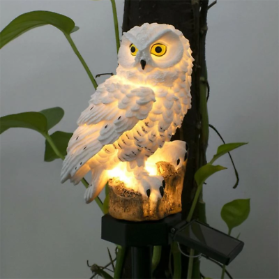 #ad Outdoor Solar Power LED Owl Light Garden Yard Landscape Decor Lamp Waterproof $9.96