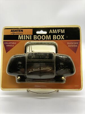 #ad Ashton Products AM FM Mini Boom Box New Small Desktop Battery AC Powered Radio $19.78