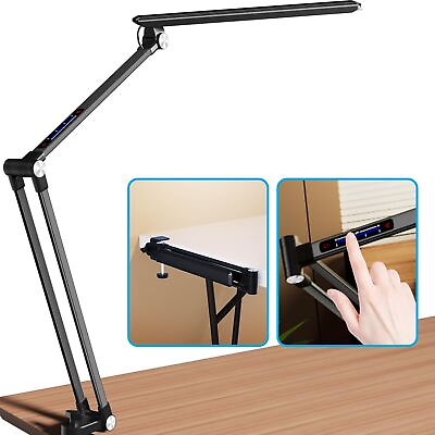 #ad Space Saving LED Desk Lamps Touch Adjustment 10 Color Temperatures amp;10 Brigh... $29.86