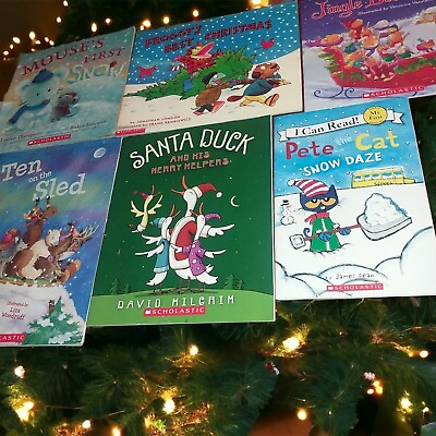 #ad Christmas Animal Themed Childrens Kids Book Lot Of 6 Paperback #1 $10.95