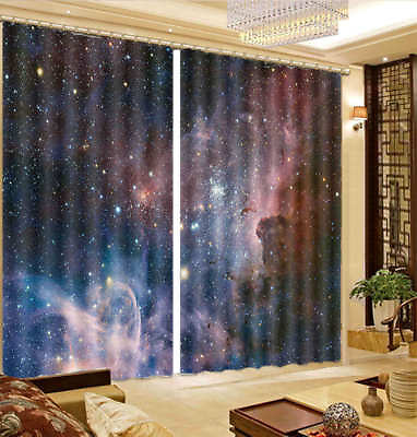 #ad Romantic Star Trek 3D Curtains Blockout Photo Printing Curtains Drape Fabric AU $319.99
