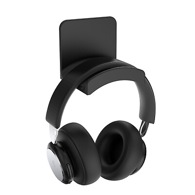 #ad PlusAcc Headphone Stand Holder Adhesive Gaming Headset Hanger Hook Under Desk $11.99