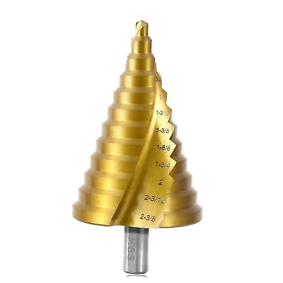 #ad HSS Spiral Groove Step Drill Bit 12 Steps High Speed Steel 1 4quot; to 2 3 8quot; Dri... $47.34