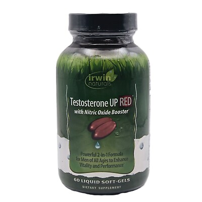 #ad Irwin Naturals Testosterone UP RED With Nitric Oxide Booster 60 Gels Vitality $19.99