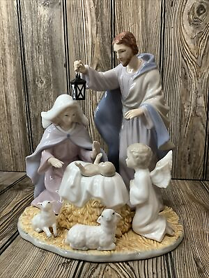 #ad Always amp; Forever Porcelain Nativity One Pc Christmas Holy Family W Sheep Angel $59.99