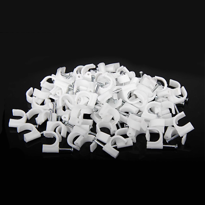 #ad White Plastic Square Round Electrical Wire Cable Clips 4 6 8 10 12 14 16mm 35mm $77.31