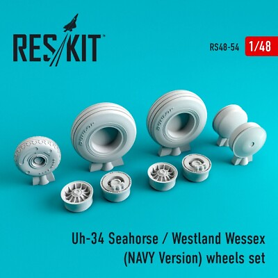 #ad Uh 34 Seahorse Westland Wessex NAVY Version wheels set 1 48 ResKit RS48 0054 $9.10