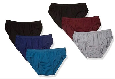 #ad Men#x27;s HANES 3 OR 6 Bikini Briefs Solid No Fly Premium Cotton Underwear $45.99